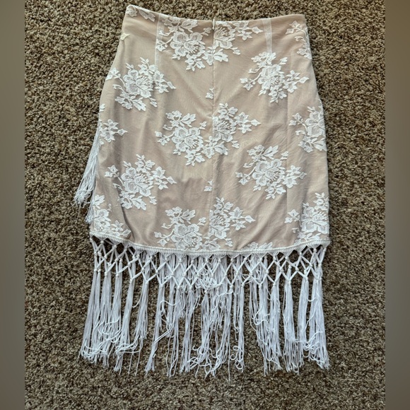Majorelle Revolve Filaree Fringe Skirt in Ivory - Picture 7 of 13